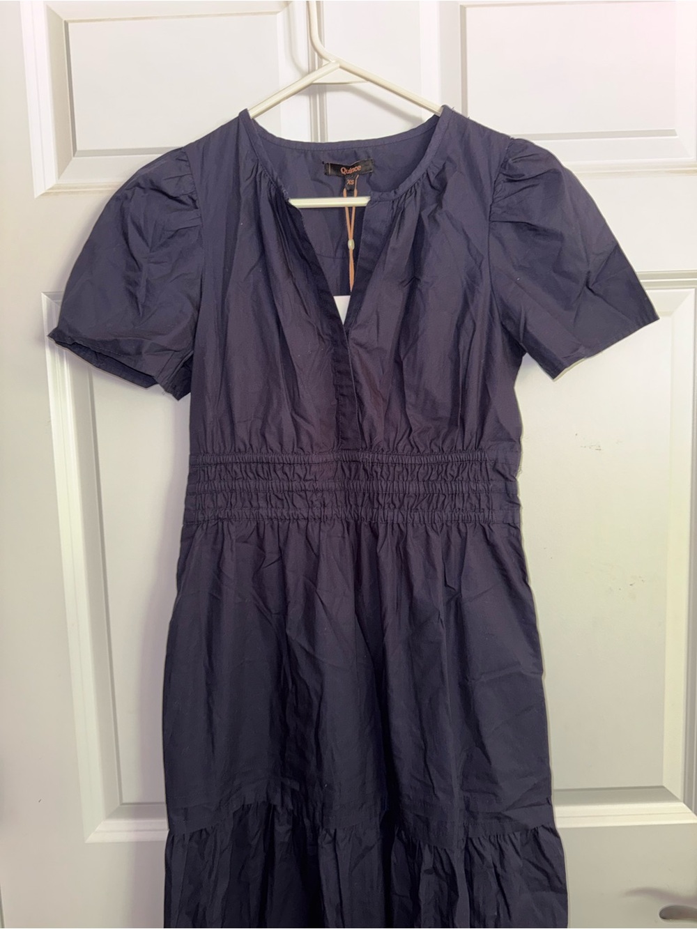 NWT 100% Organic Cotton Poplin Tiered Maxi Dress Small - Picture 4 of 5